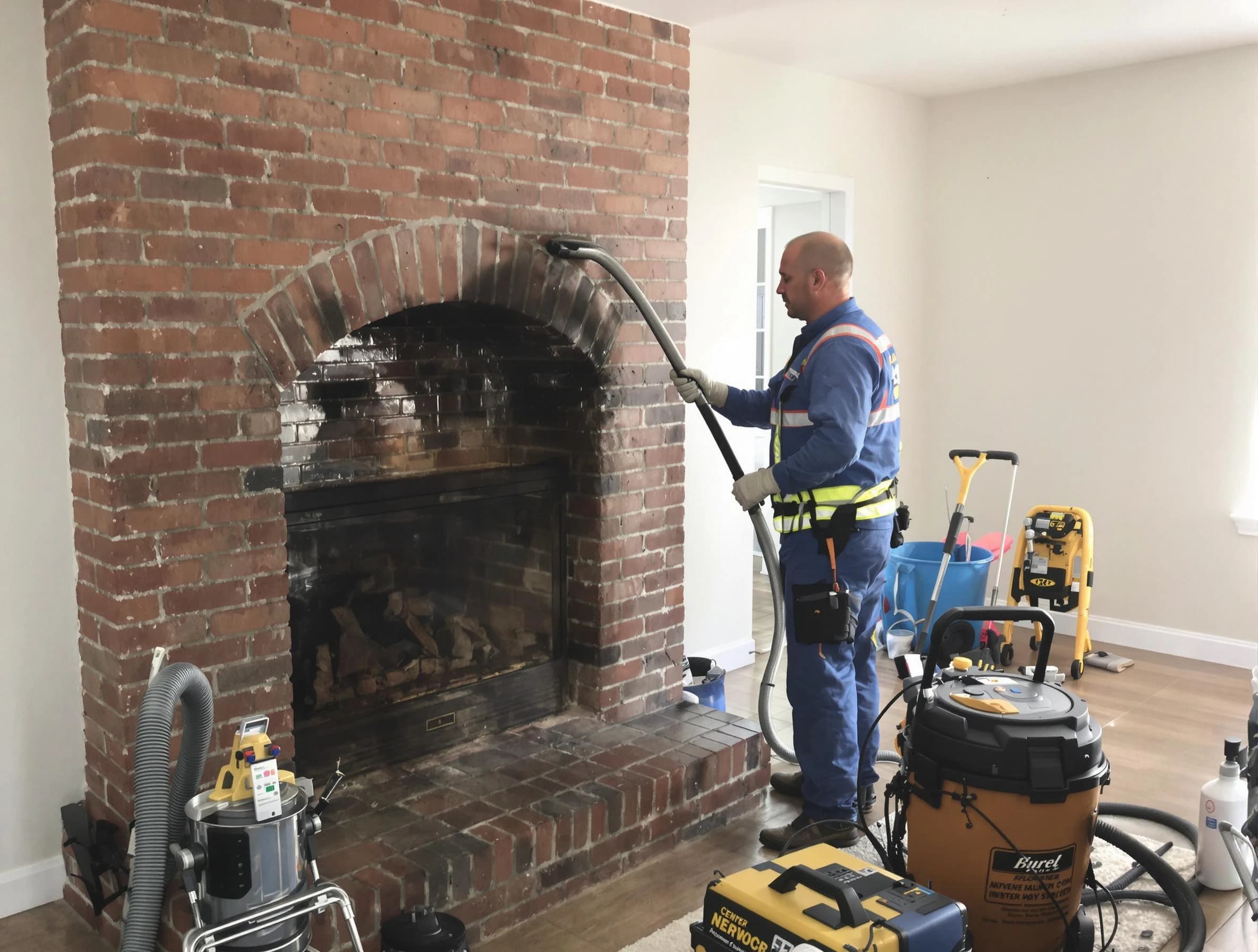 Newton Chimney Sweep expert performing detailed chimney sweep in Newton, MA