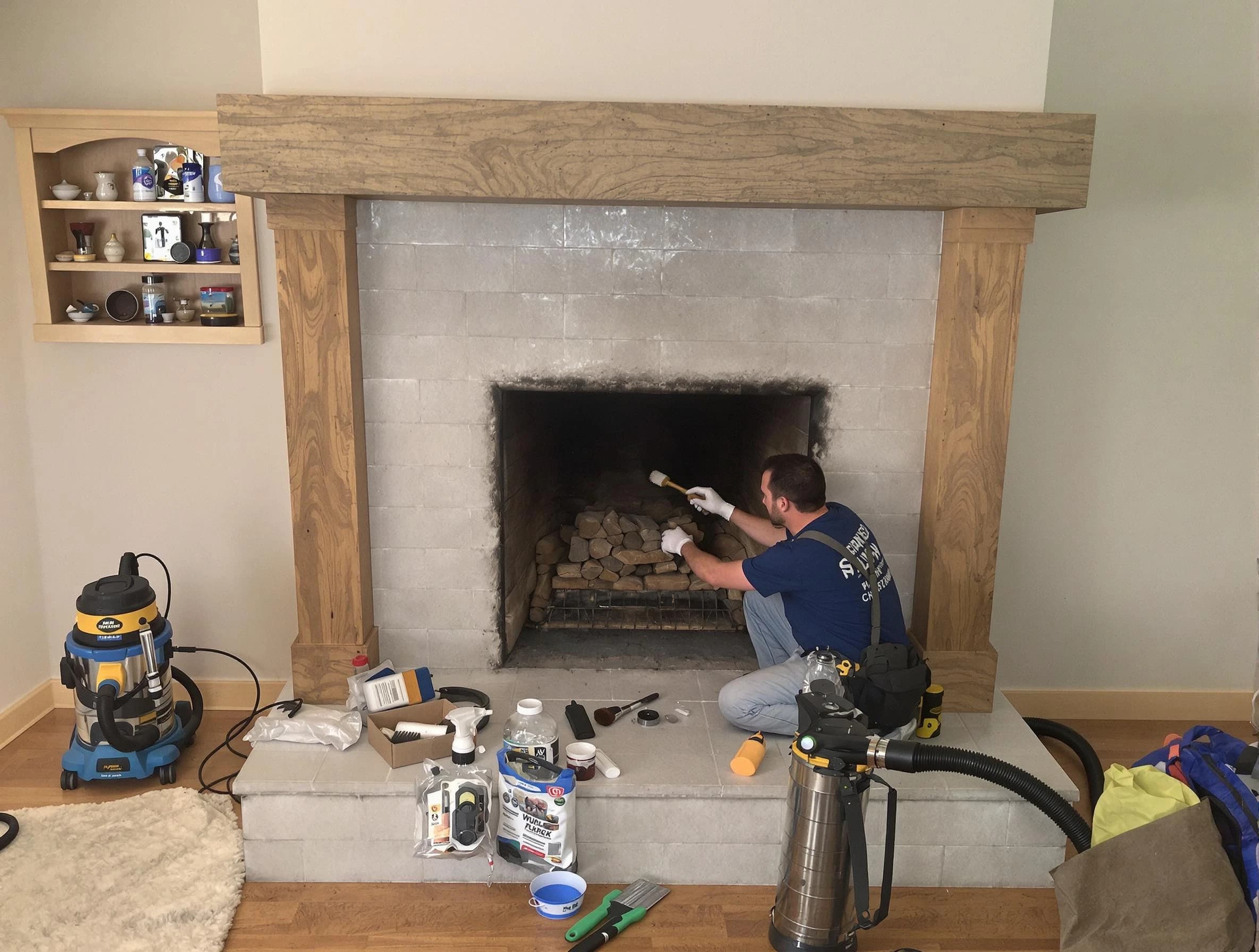 Detailed creosote removal process by Newton Chimney Sweep in Newton, MA
