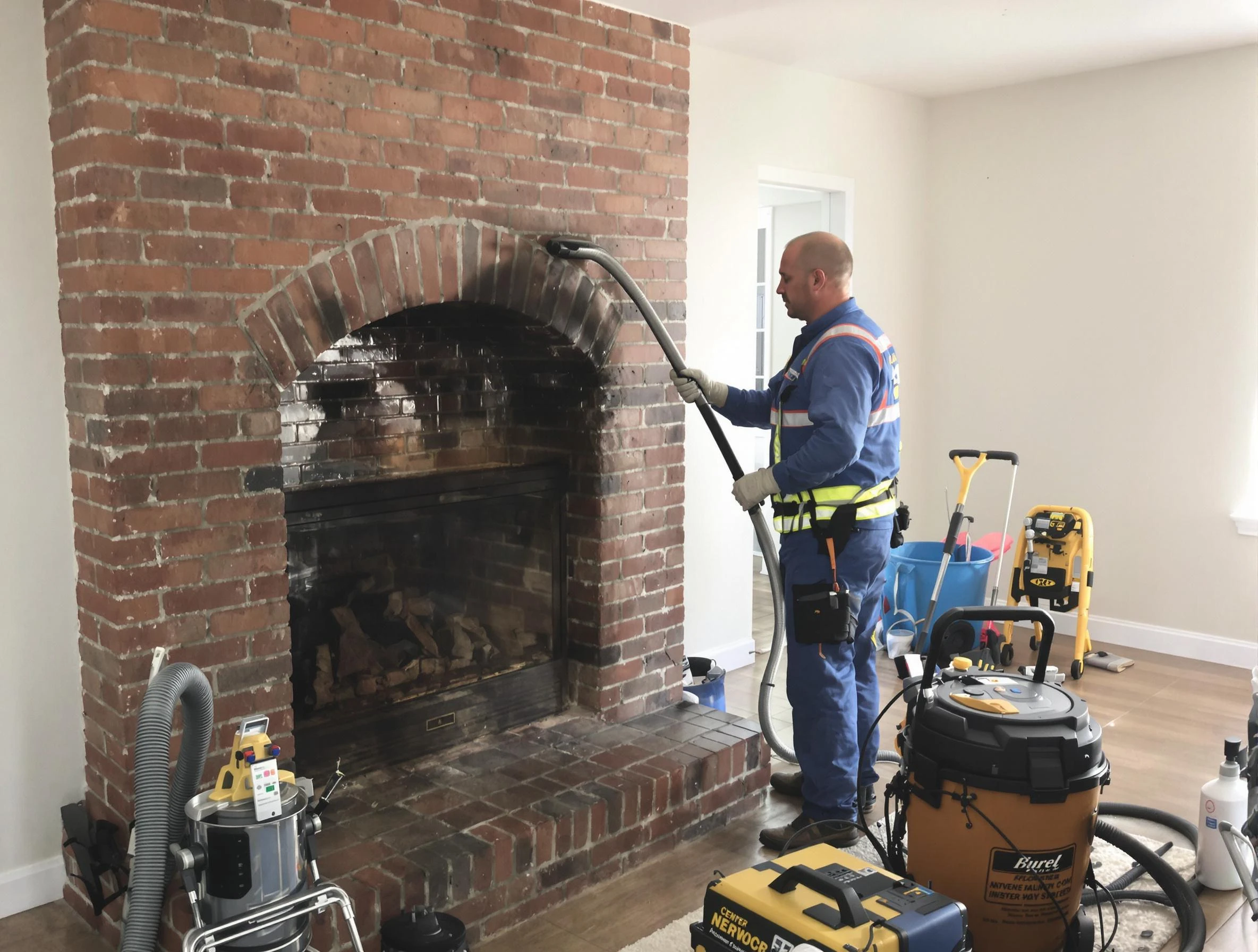 Newton Chimney Sweep expert performing detailed chimney sweep in Newton, MA