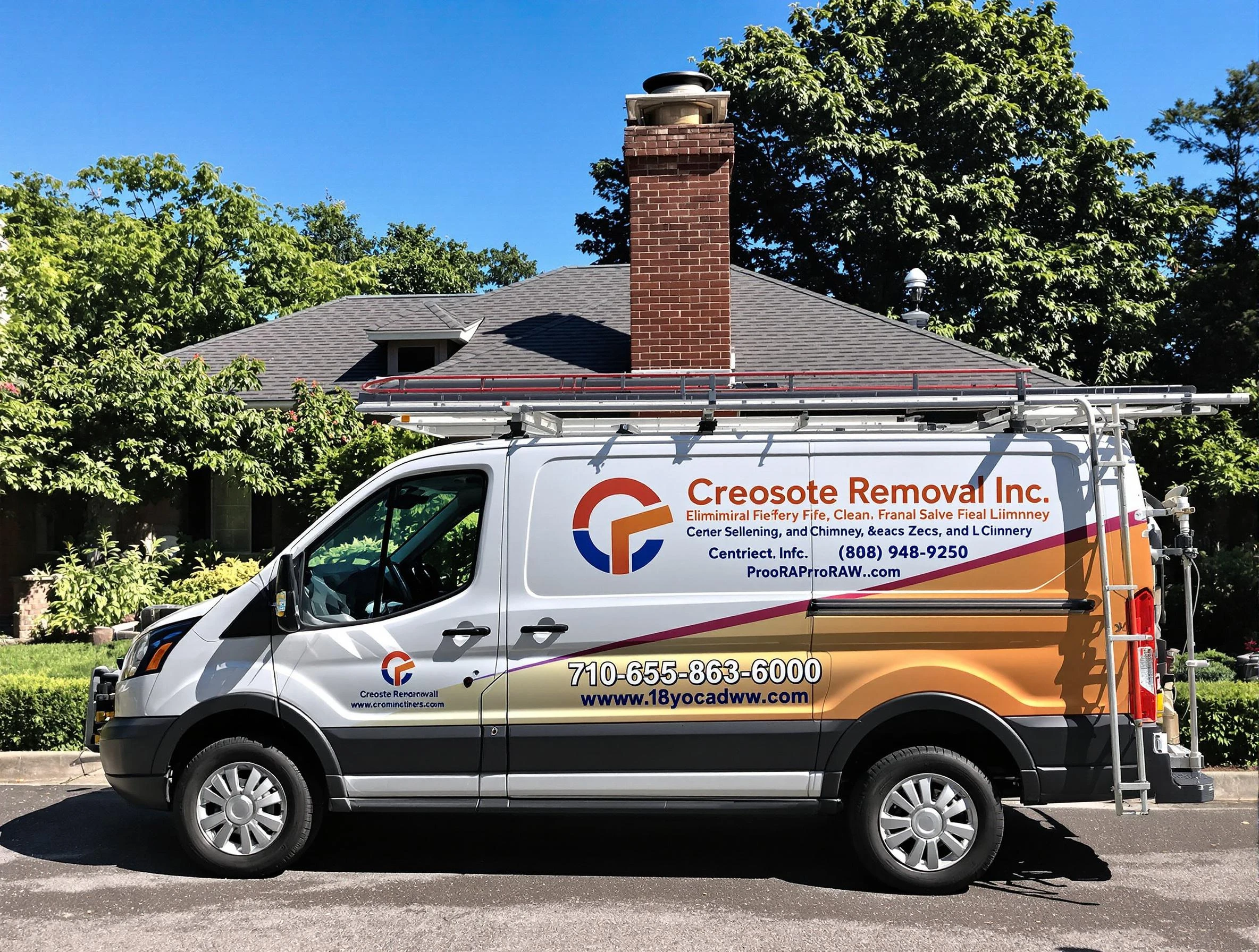 Newton Chimney Sweep technician removing creosote safely in Newton, MA